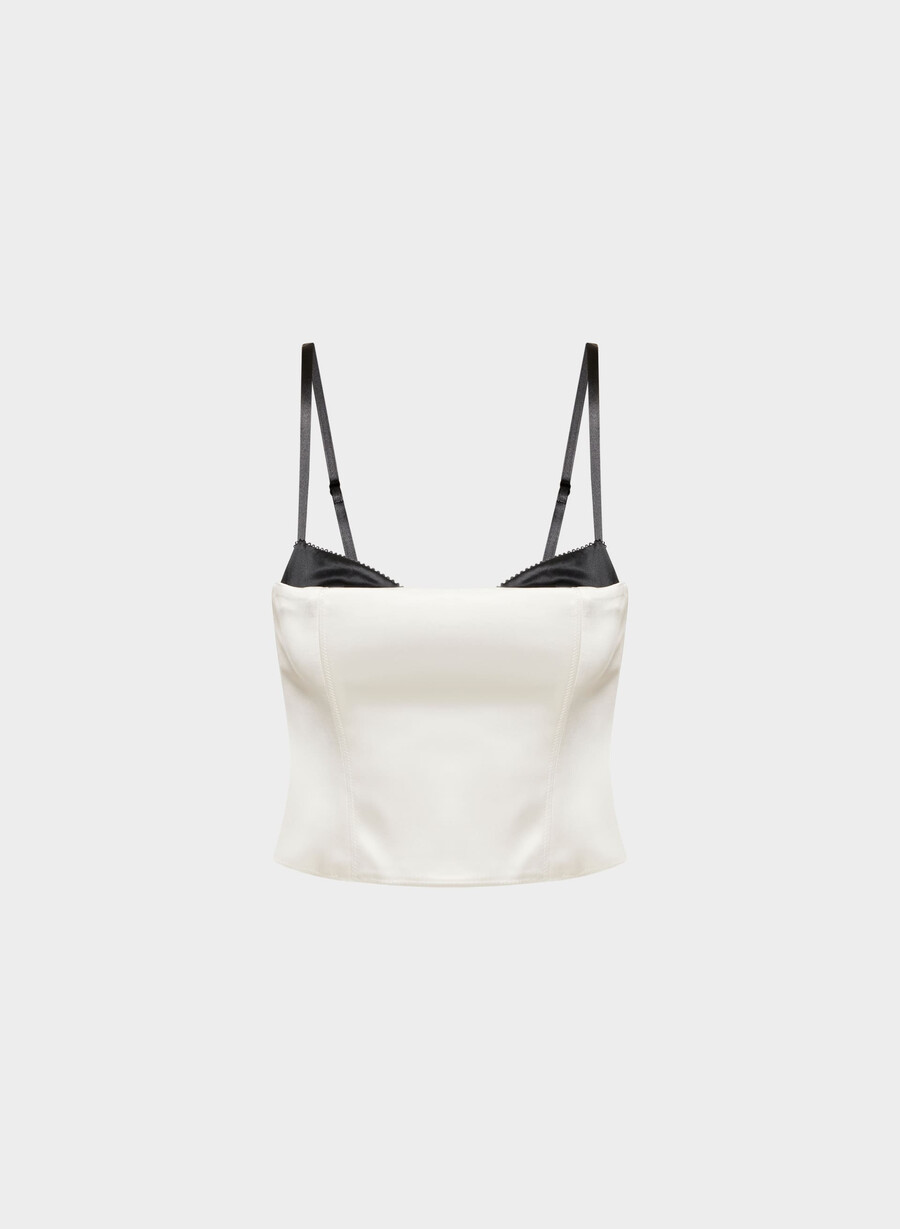 hypnotize satin bustier ljus bjÖrksvart