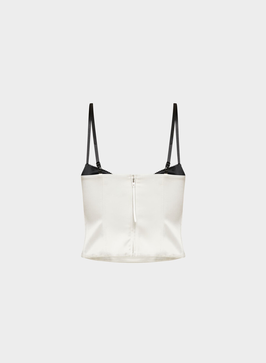 hypnotize satin bustier ljus bjÖrksvart