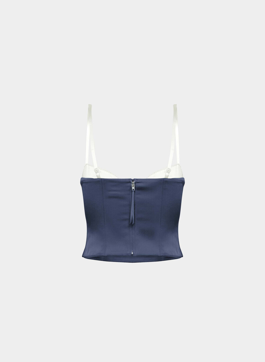 hypnotize satin bustier ink marinblÅ lt bjÖrk