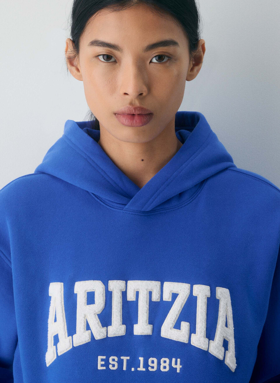 mysig fleece perfect hoodie jazz blÅ ljus broch