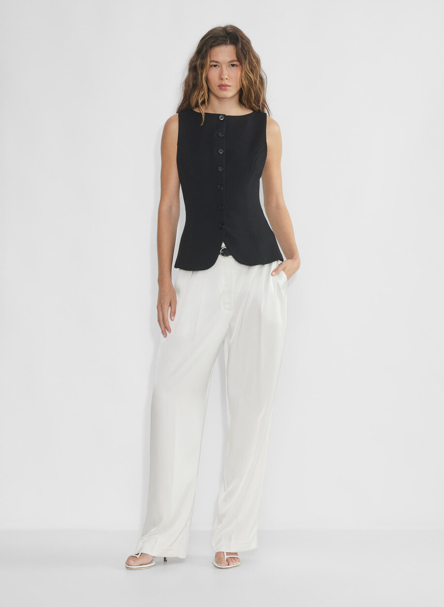 the effortless pant satin ljus bjÖrk