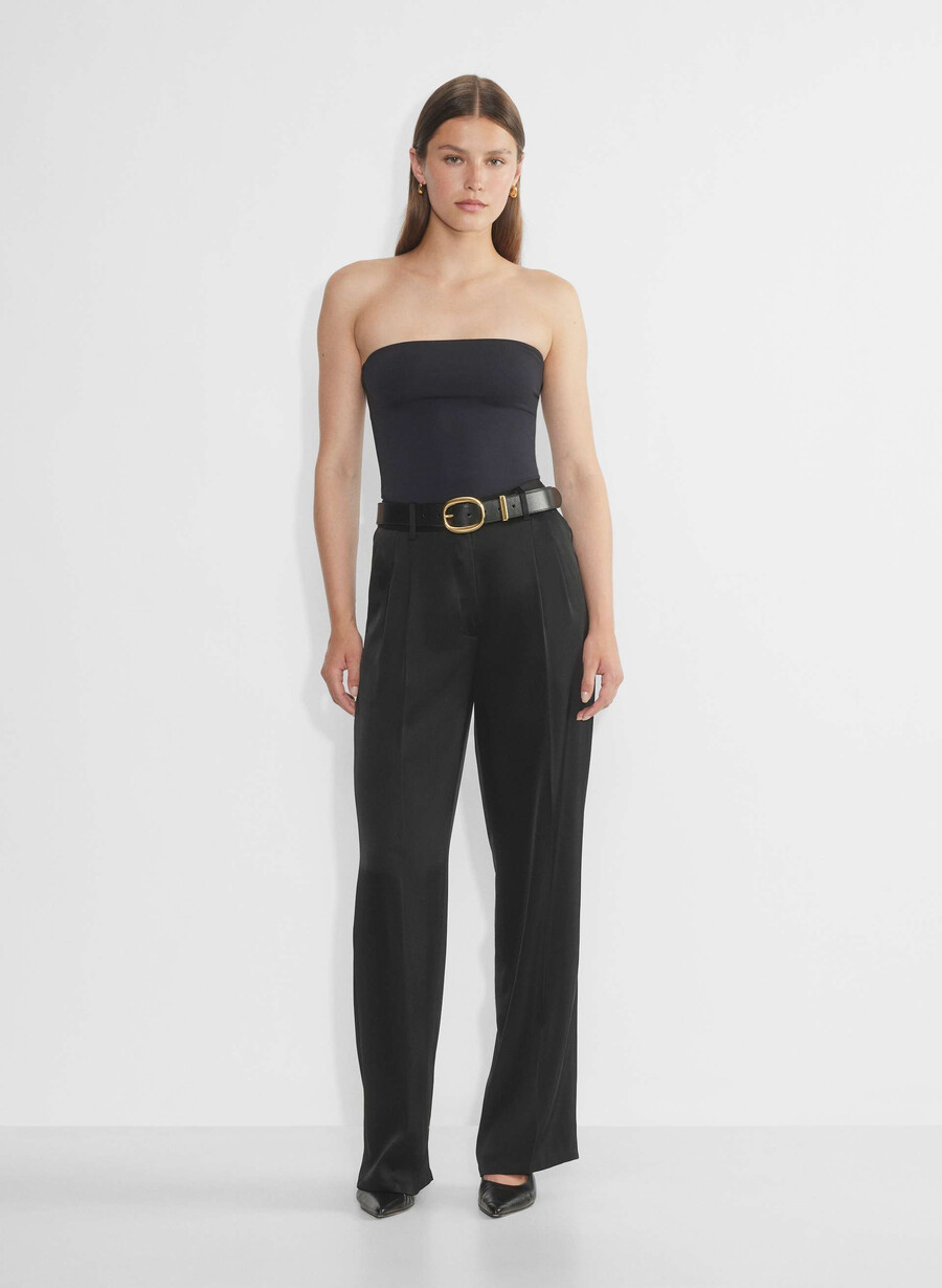 the effortless pant satin svart