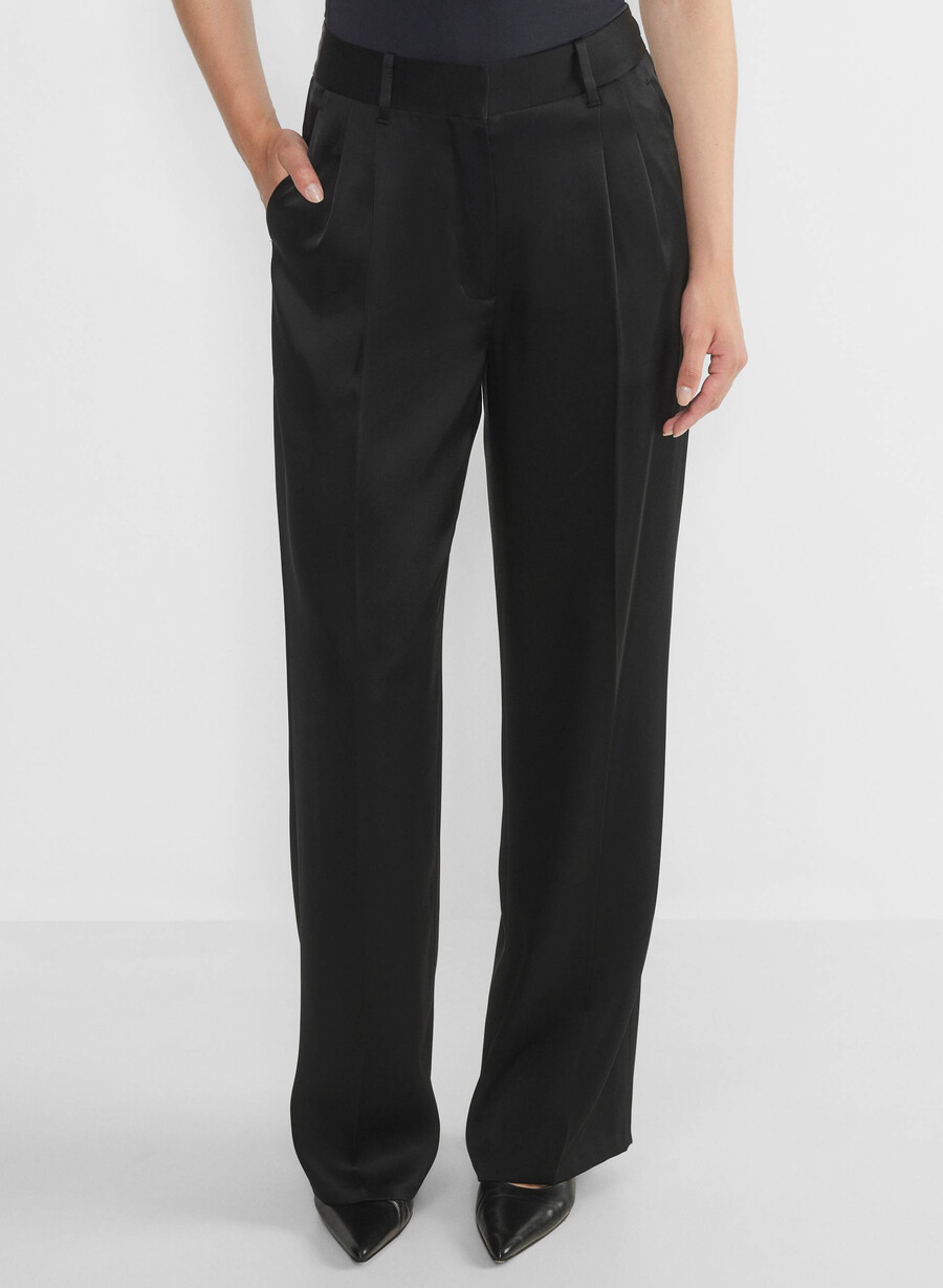 the effortless pant satin svart