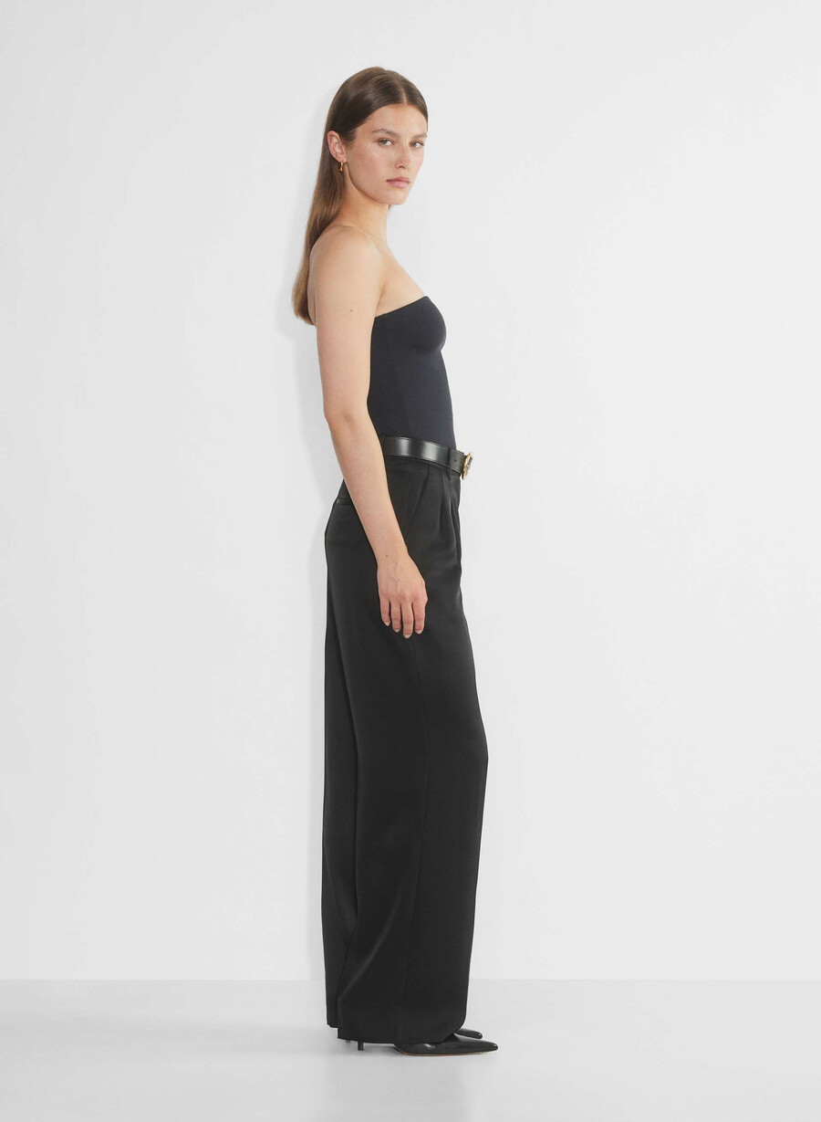 the effortless pant satin svart