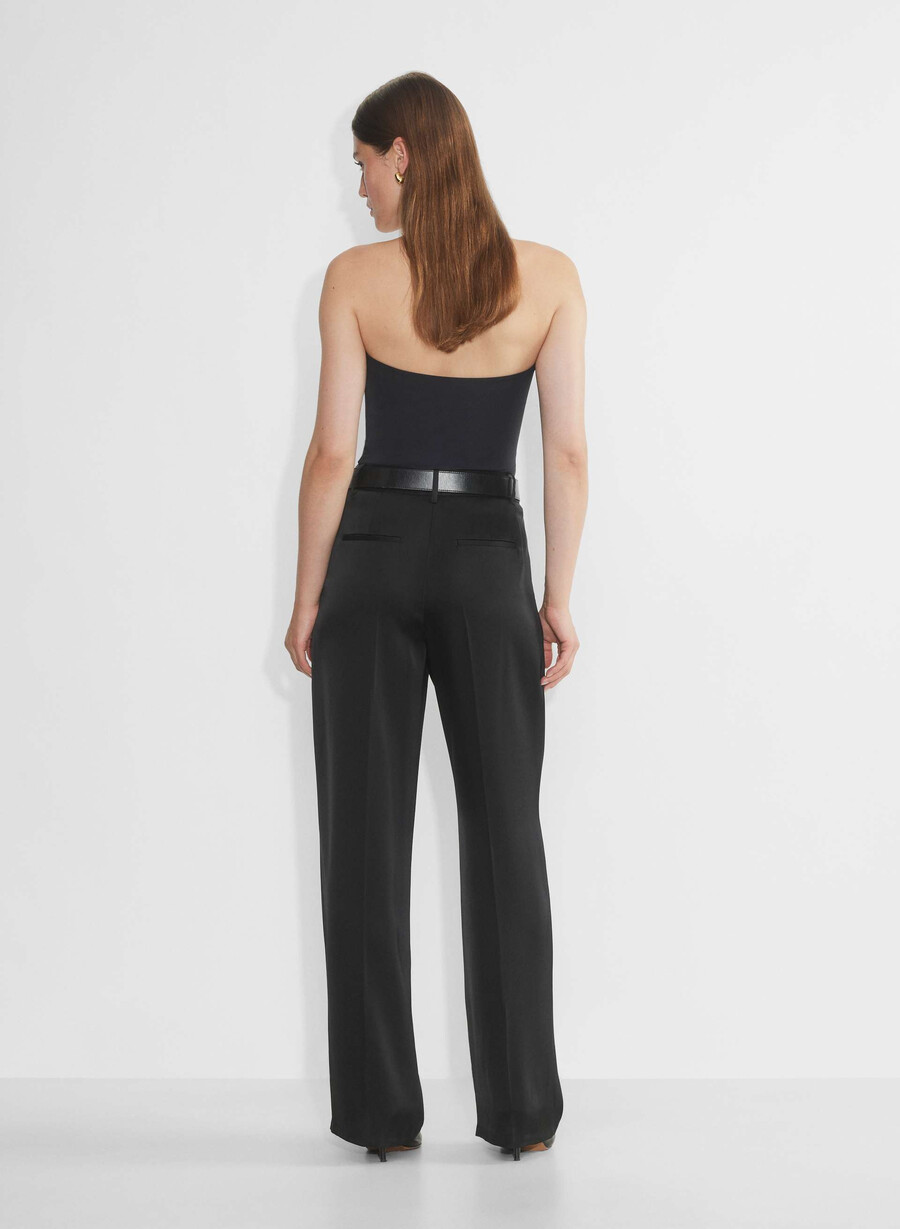 the effortless pant satin svart