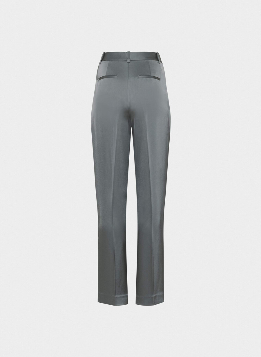 the effortless pant satin kolgrå
