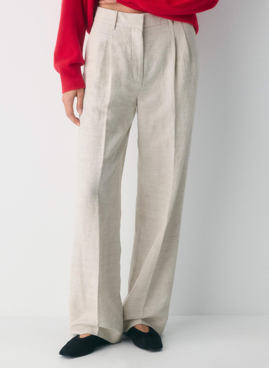the effortless pant - cruiselinen naturlig ecru