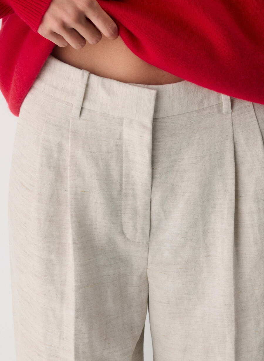 the effortless pant - cruiselinen naturlig ecru