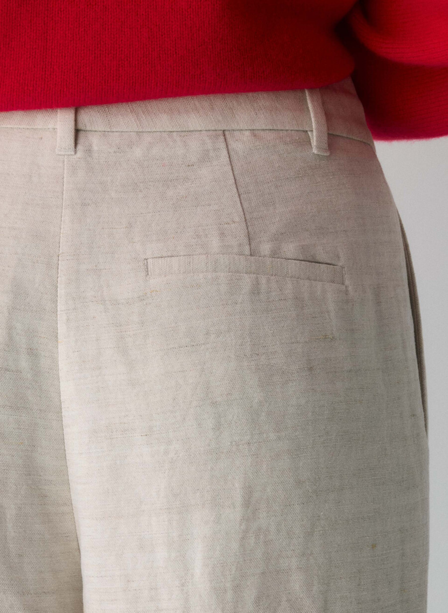 the effortless pant - cruiselinen naturlig ecru