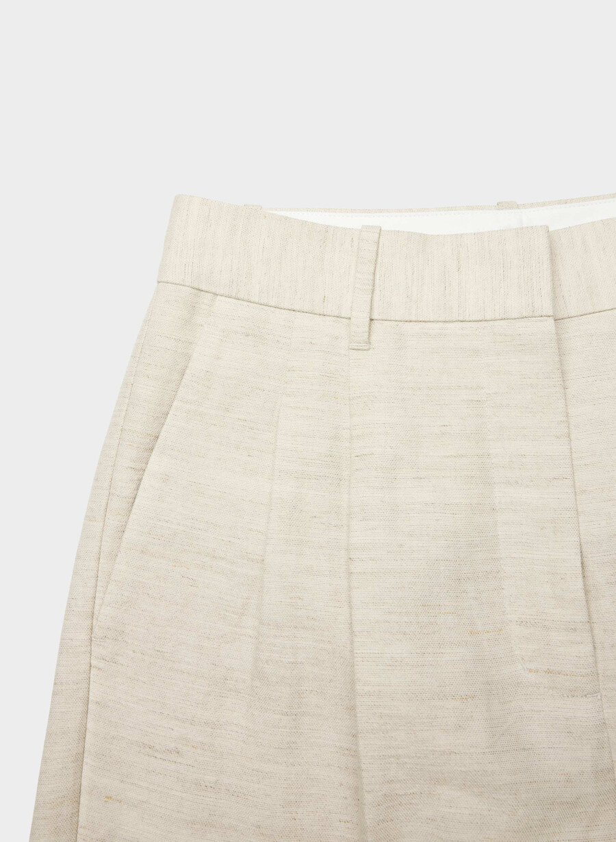 the effortless pant - cruiselinen naturlig ecru