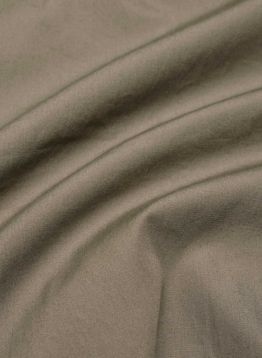 worldly poplin klänning cola taupe lt birch