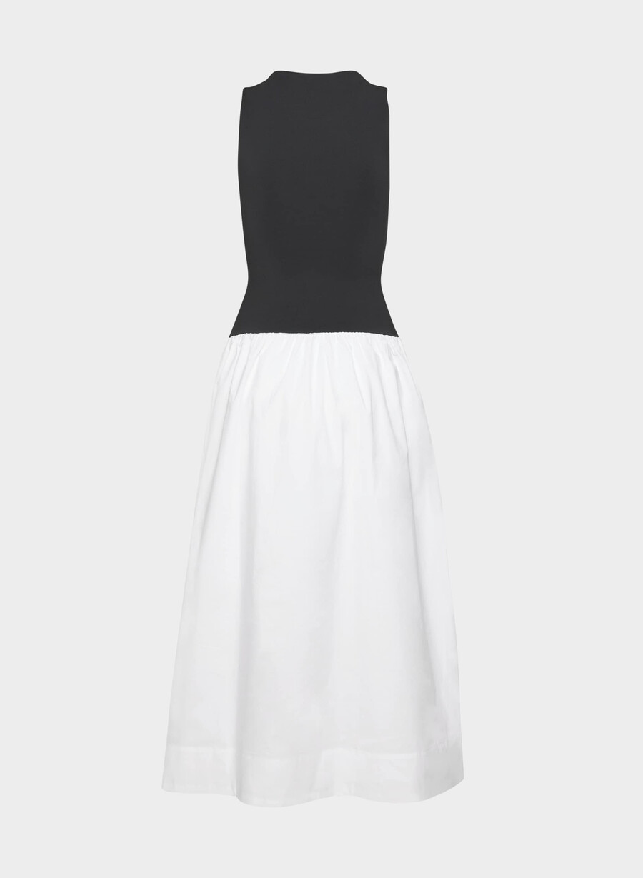 worldly poplin klänning bt vitsvart