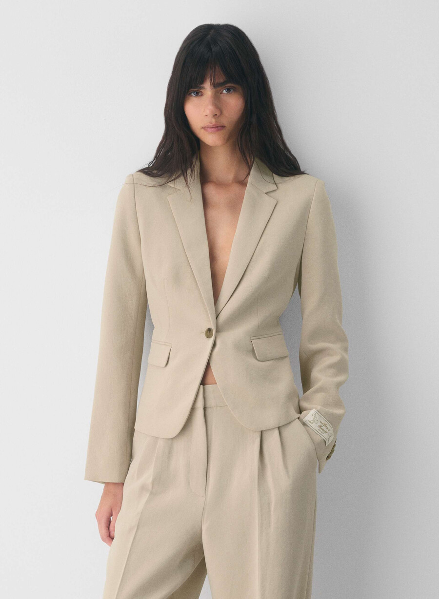 etikettkavaj - crepette marcona beige