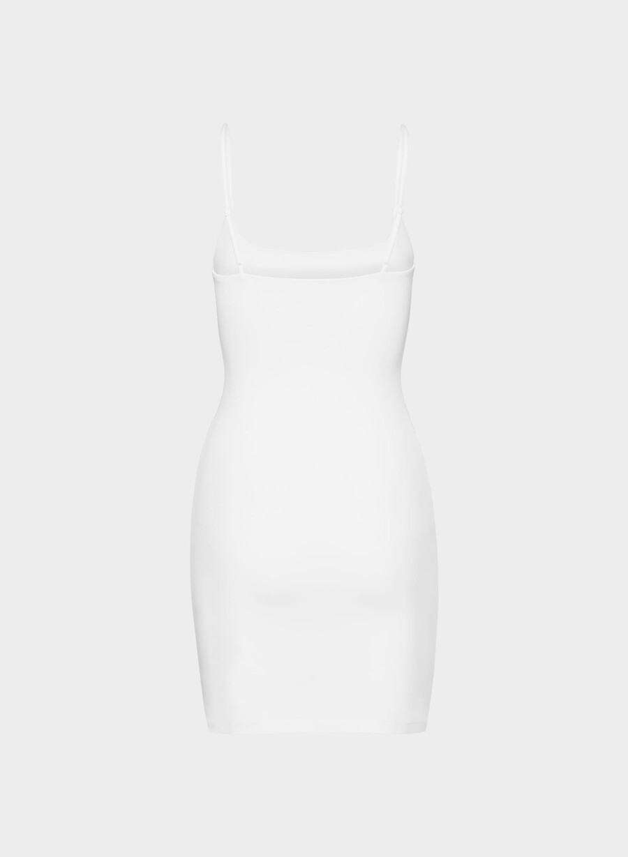 original contour fyrkantig halsringning cami miniklänning ljusvit