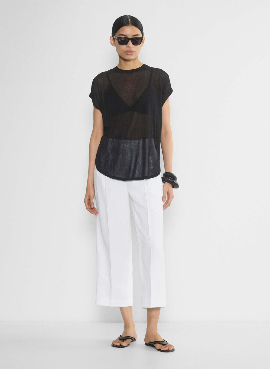 the effortless pant cropped - cruiselinen vit