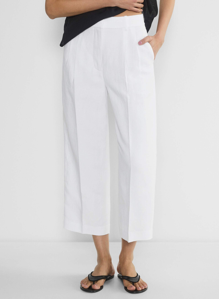 the effortless pant cropped - cruiselinen vit