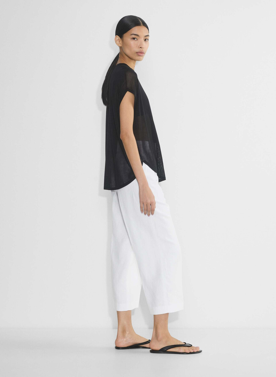 the effortless pant cropped - cruiselinen vit