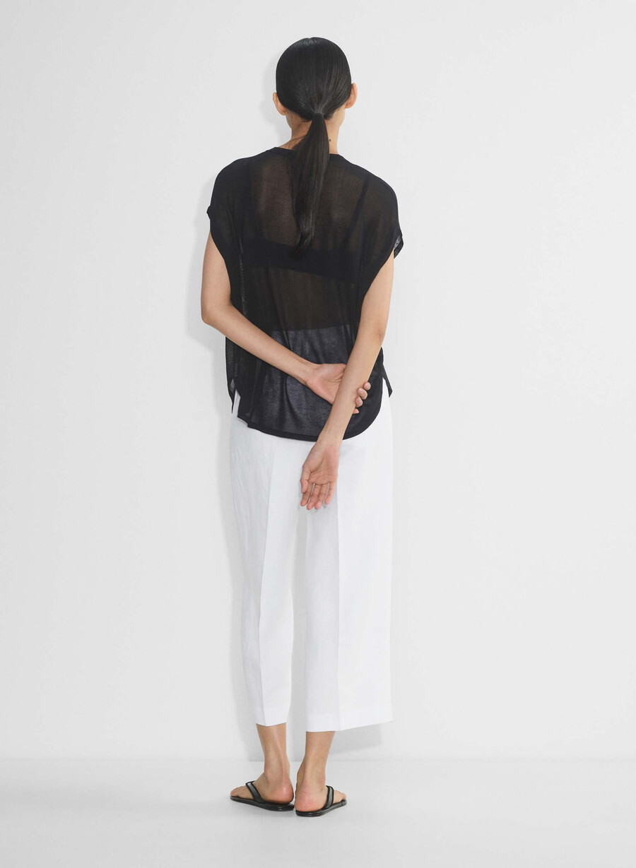 the effortless pant cropped - cruiselinen vit