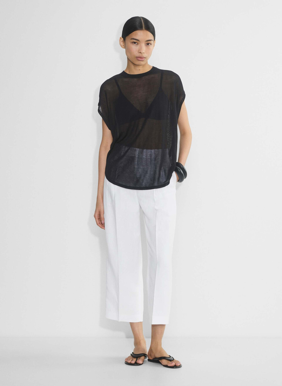the effortless pant cropped - cruiselinen vit