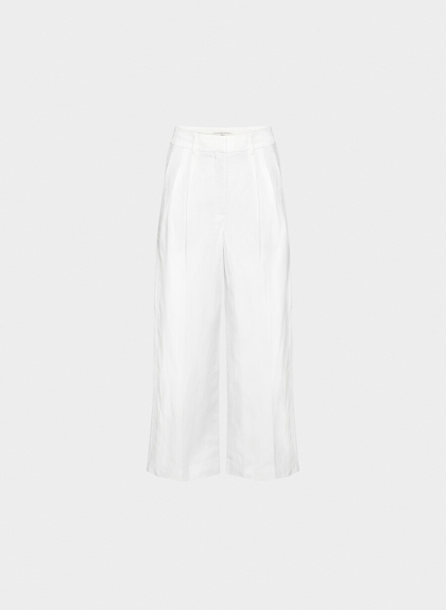 the effortless pant cropped - cruiselinen vit