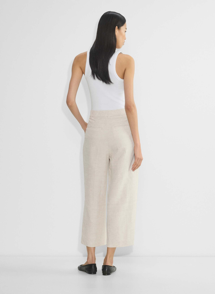 the effortless pant cropped - cruiselinen naturlig ecru