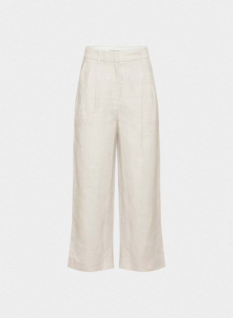 the effortless pant cropped - cruiselinen naturlig ecru