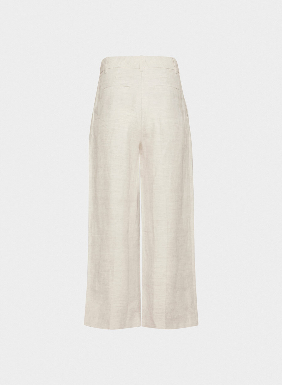 the effortless pant cropped - cruiselinen naturlig ecru