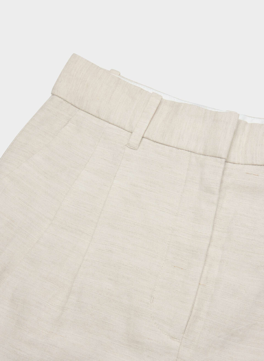 the effortless pant cropped - cruiselinen naturlig ecru