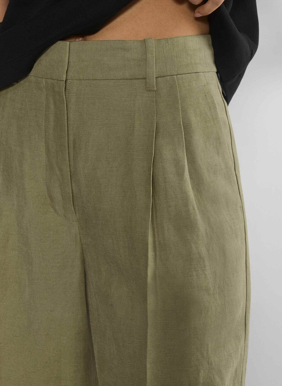 the effortless pant cropped - cruiselinen soltorkade oliv