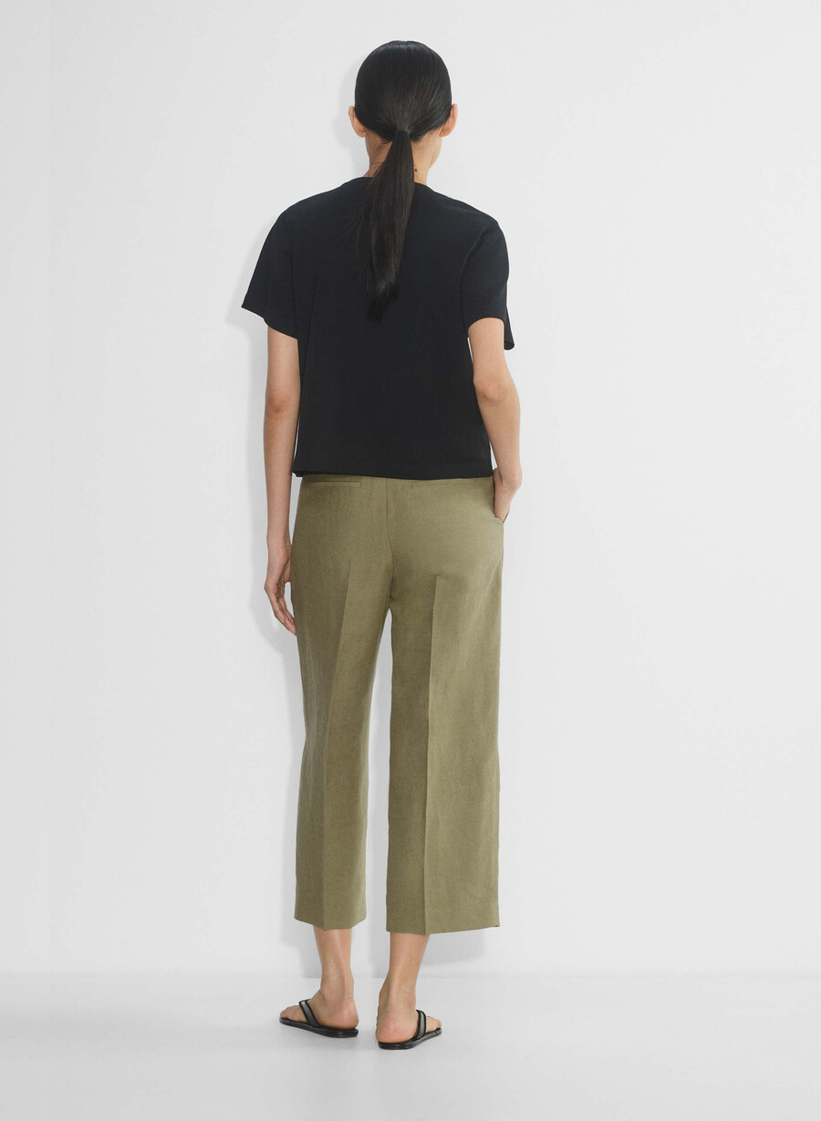 the effortless pant cropped - cruiselinen soltorkade oliv