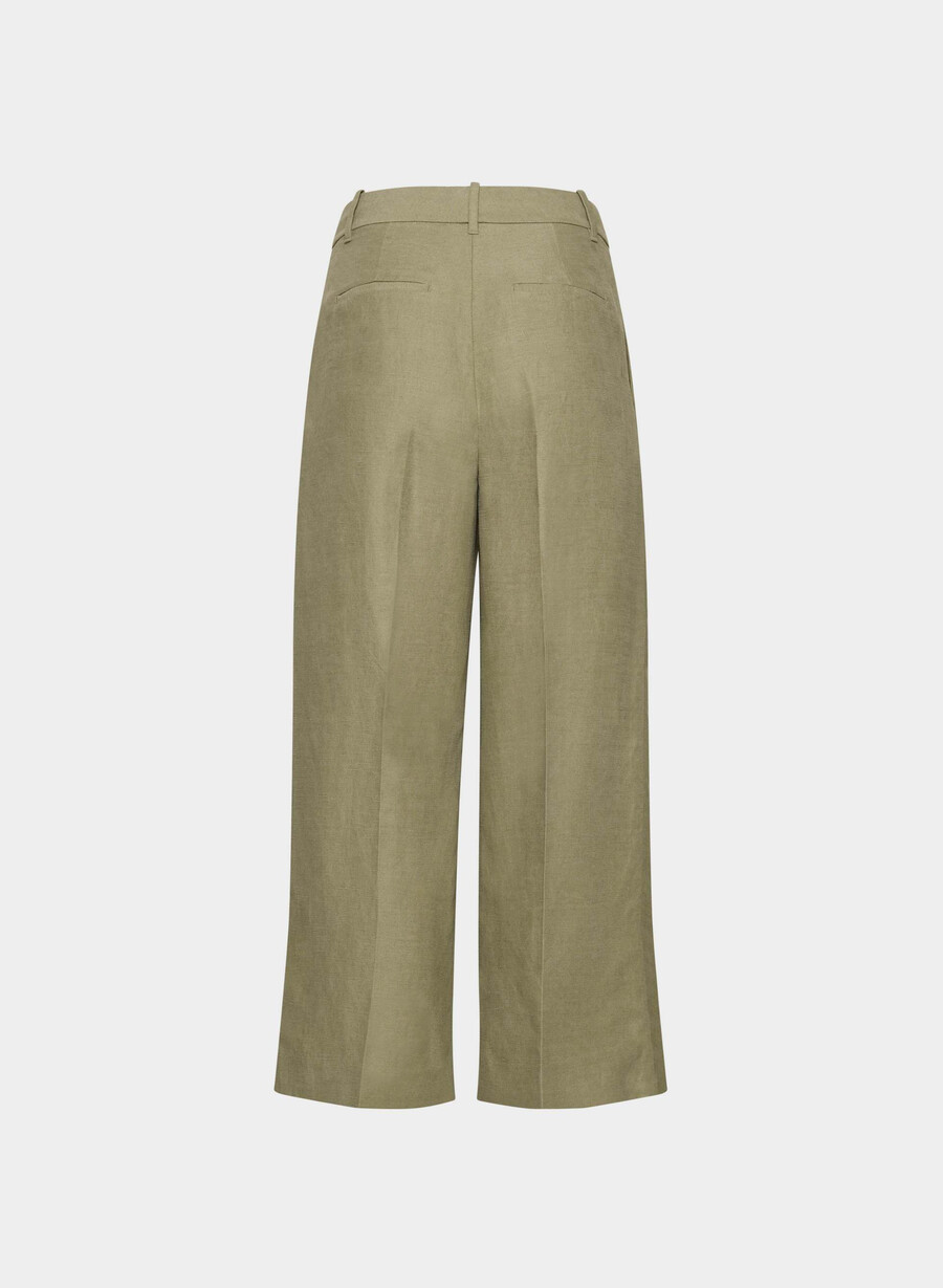 the effortless pant cropped - cruiselinen soltorkade oliv
