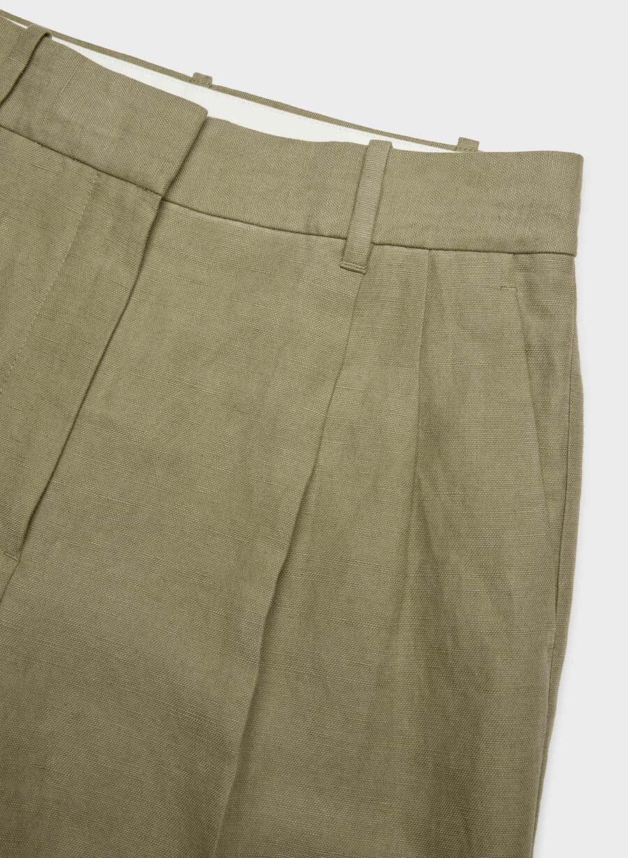 the effortless pant cropped - cruiselinen soltorkade oliv