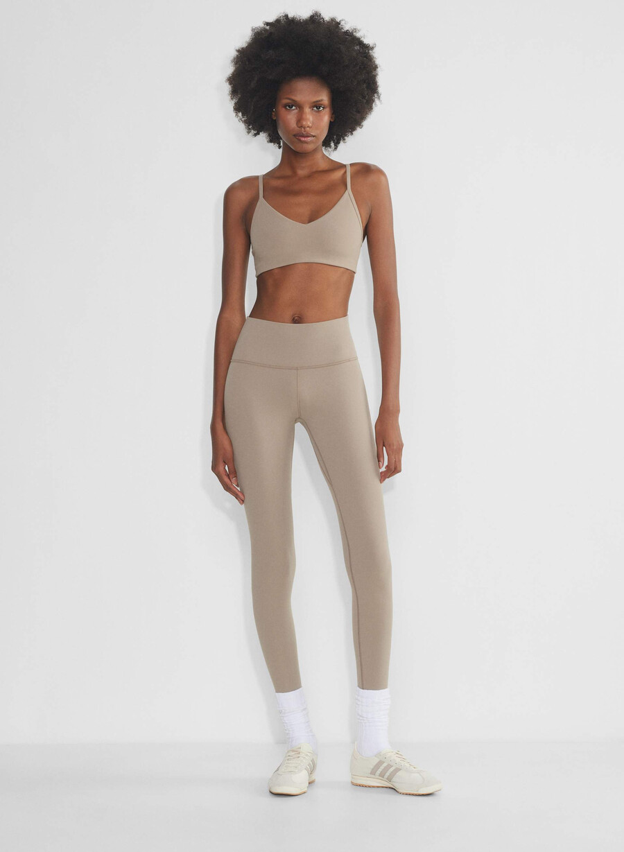 butter cheeky höghöjdsleggings nomad taupe
