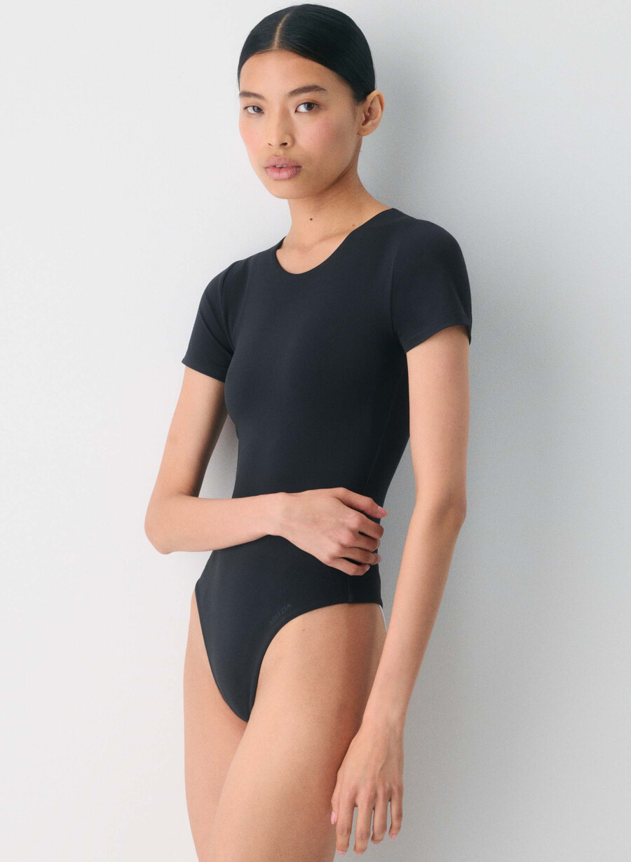 original contour vivacity crew bodysuit cordovan