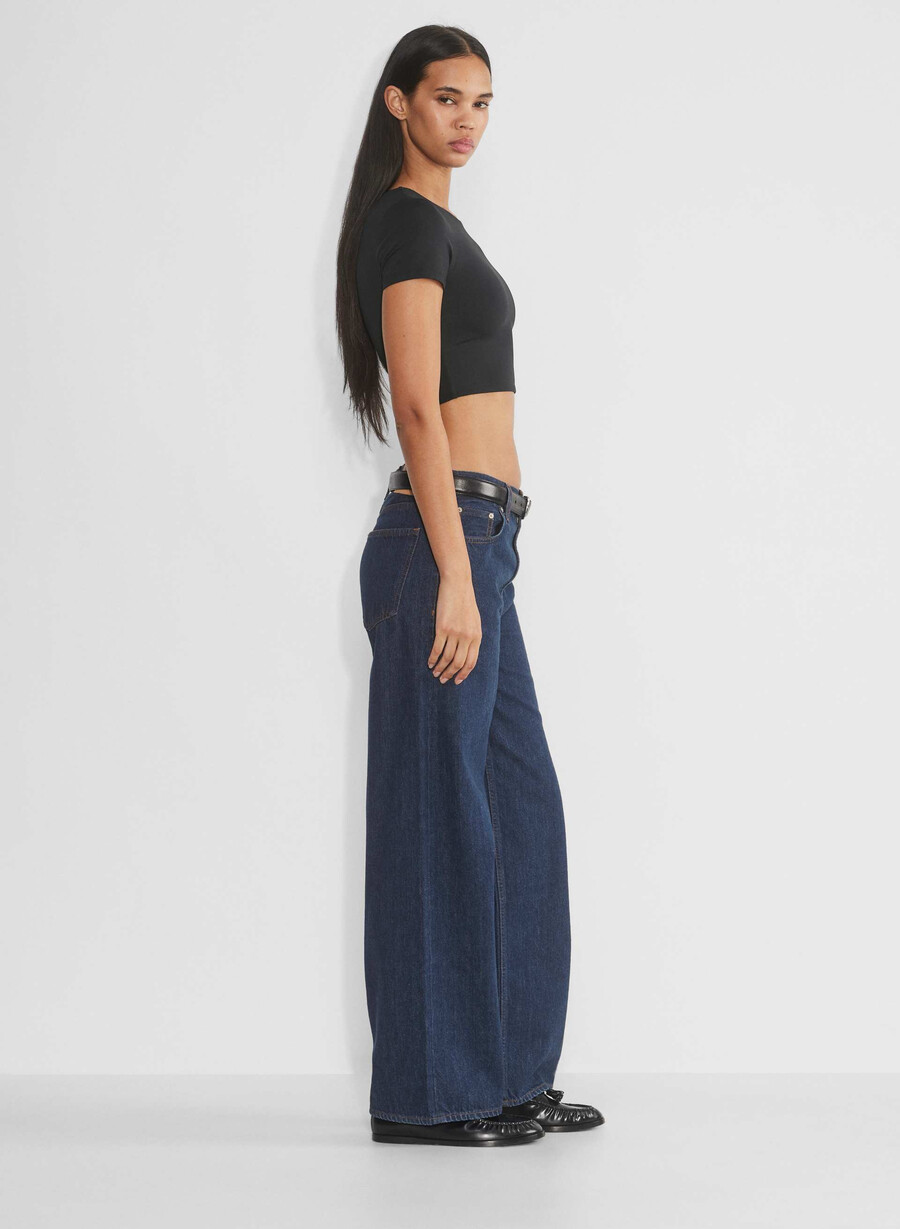 original contour crew cropped t-shirt svart