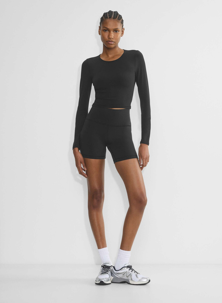life cheeky höghöjdsbyxor 13 cm shorts svart