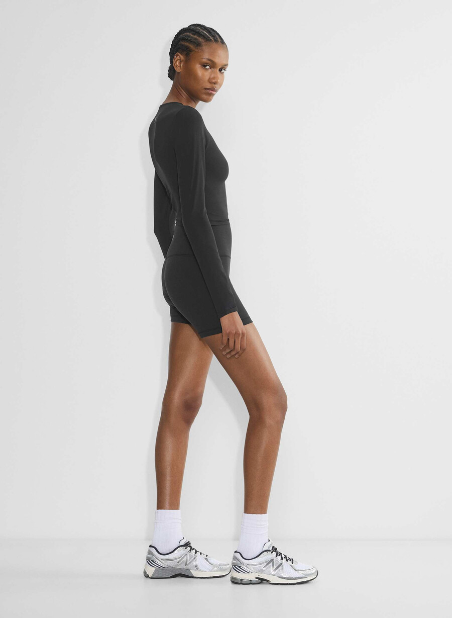 life cheeky höghöjdsbyxor 13 cm shorts svart