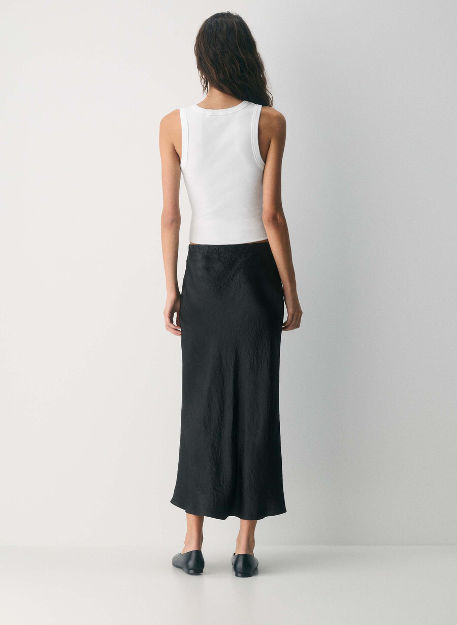 slip satin maxikjol matt pÄrlor