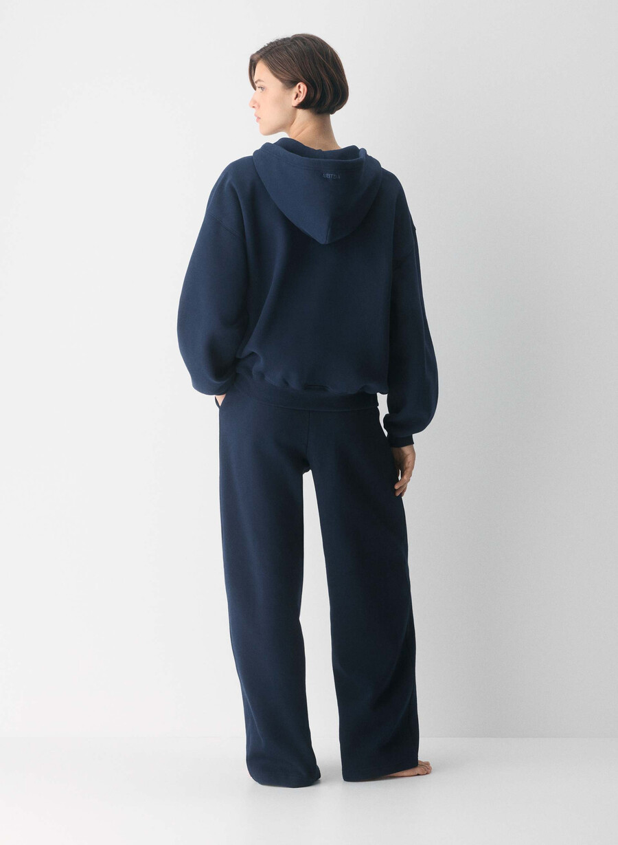 mysig fleece-mjukisbyxa med pojkvänsmönster admiral