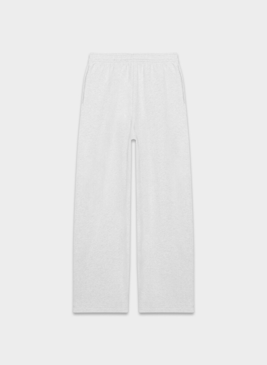 mysig fleece-sweatpant med pojkvänsmotiv i bomull heather cloud white