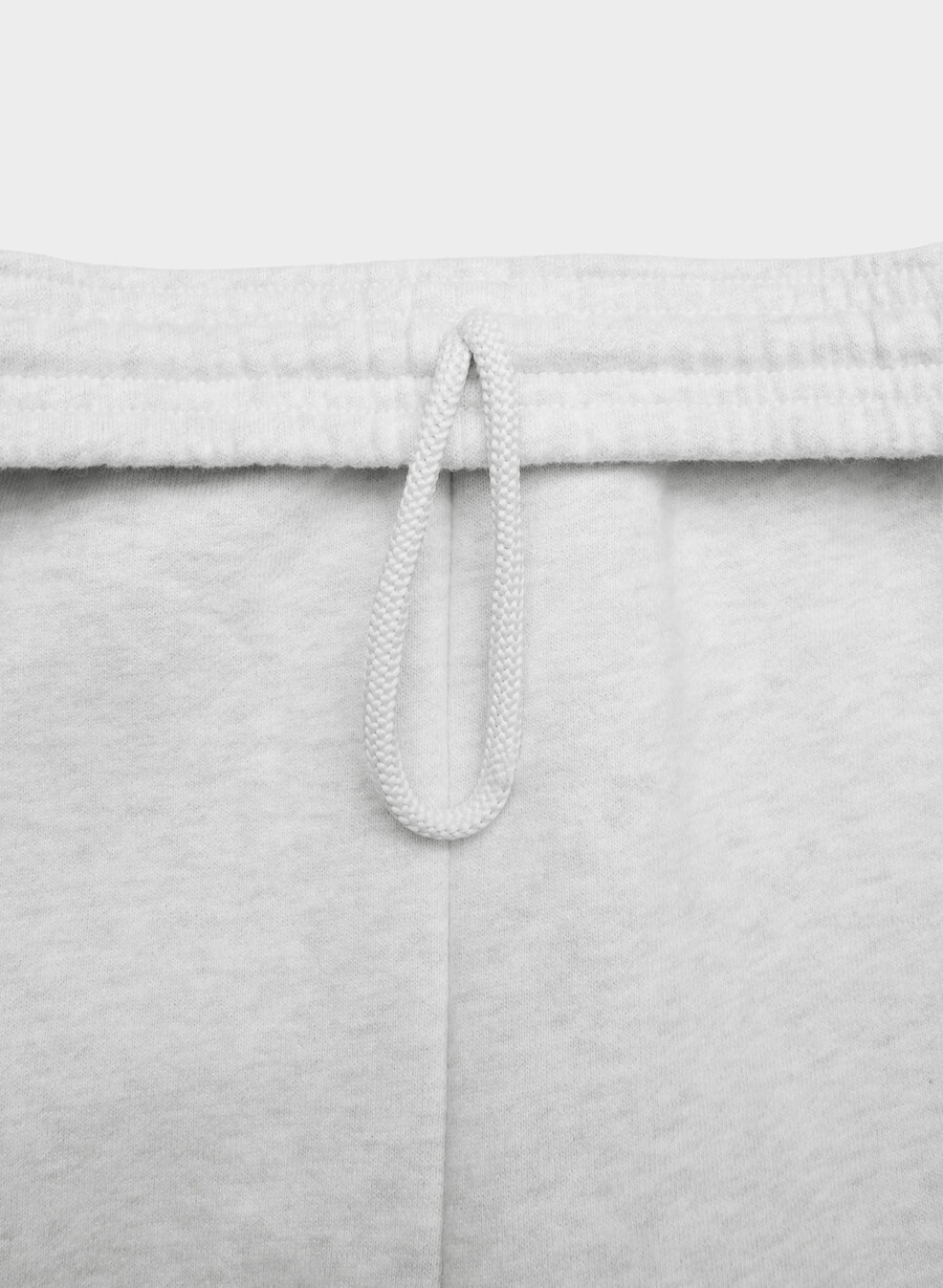mysig fleece-sweatpant med pojkvänsmotiv i bomull heather cloud white
