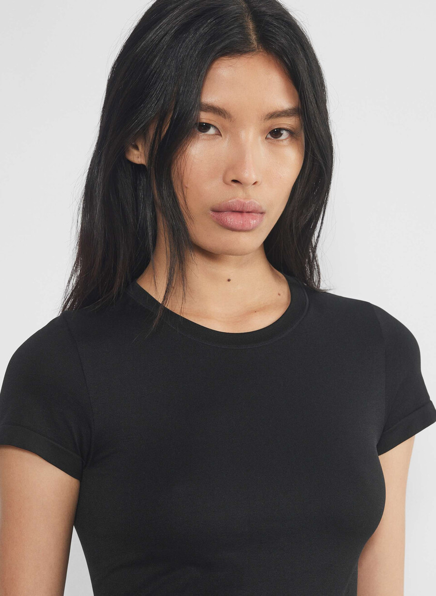 slät sömlös willow t-shirt svart