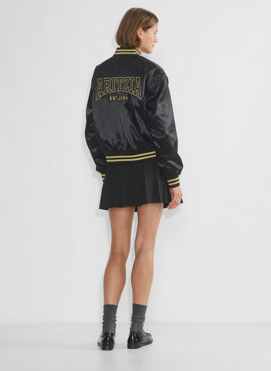 masa satin bomber svarthero guld