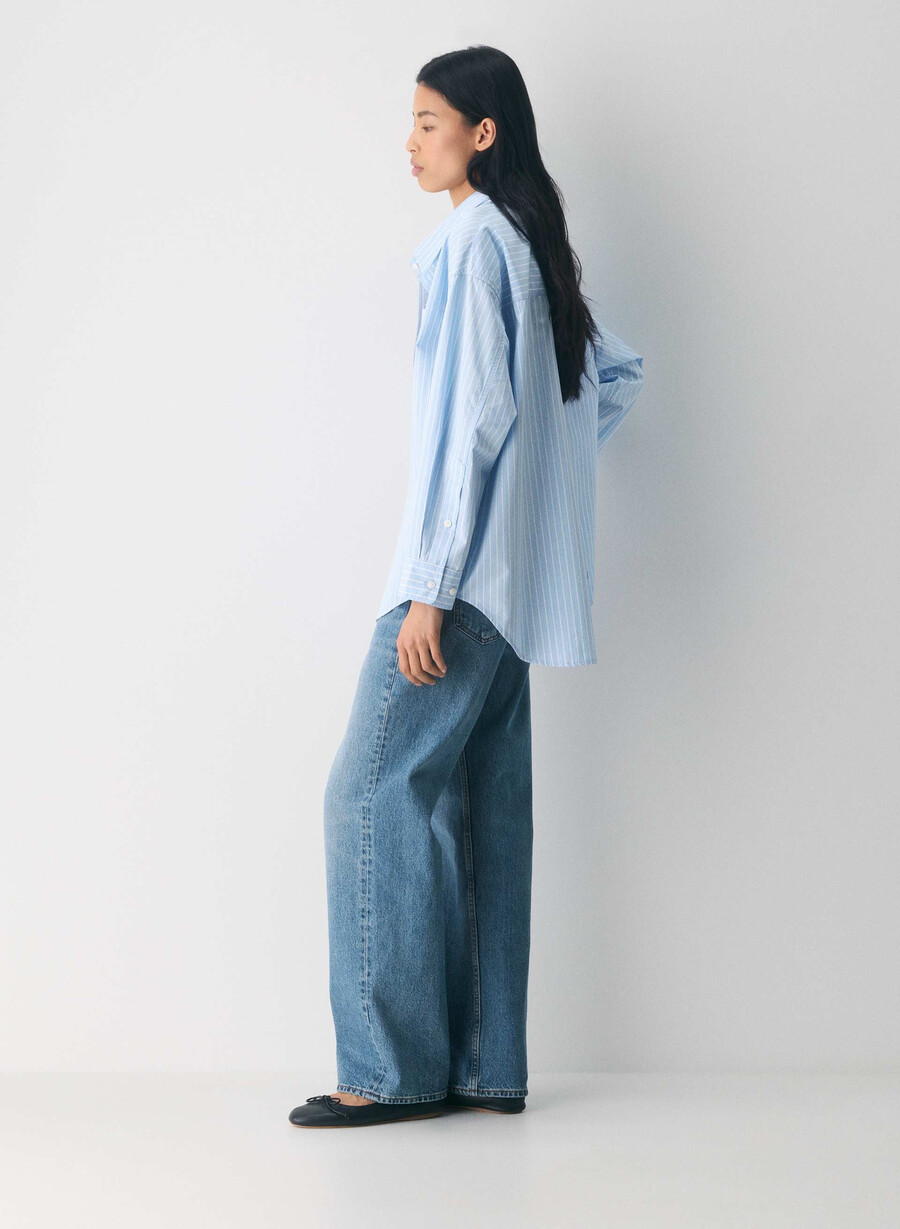 reminisce relaxed poplin skjorta mtchll strpp cf bbw