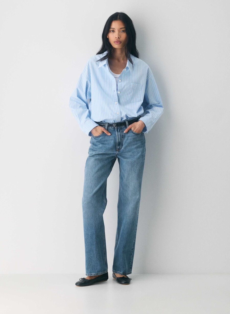 reminisce relaxed poplin skjorta mtchll strpp cf bbw