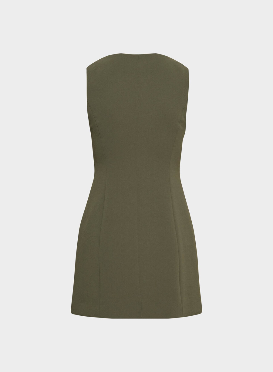 aria dress - crepette dark olive