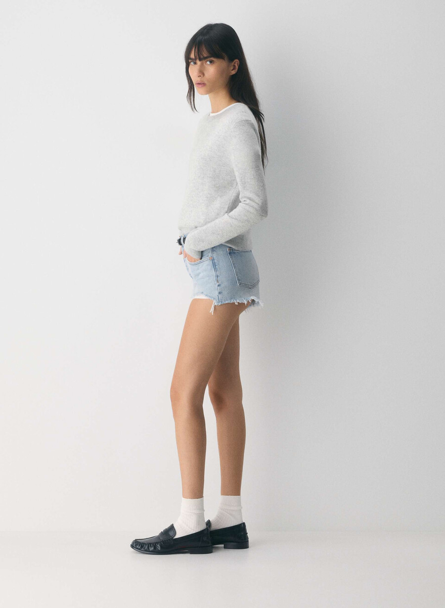 denim forum 90-tals vintage cut-off jeansshorts 15 år brl thr bleu