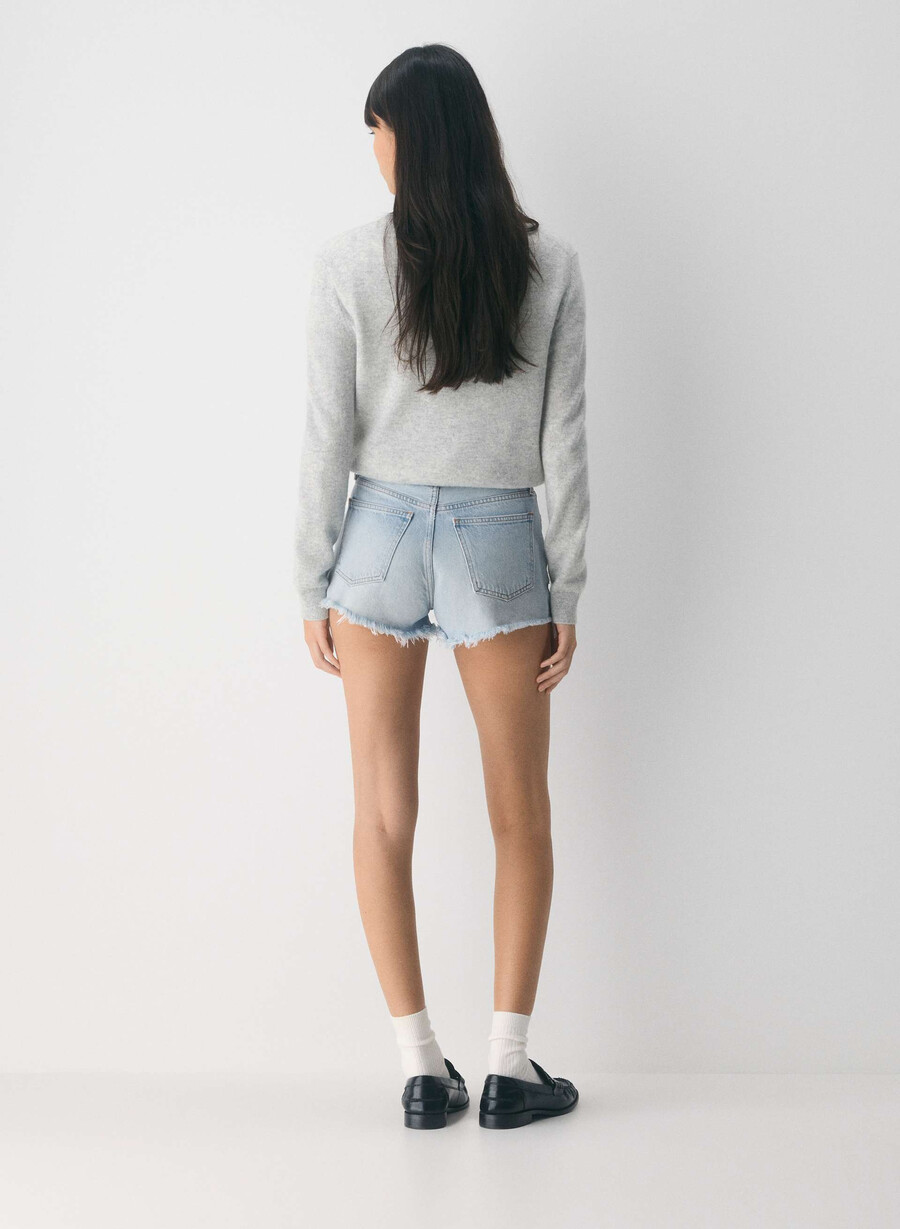 denim forum 90-tals vintage cut-off jeansshorts 15 år brl thr bleu