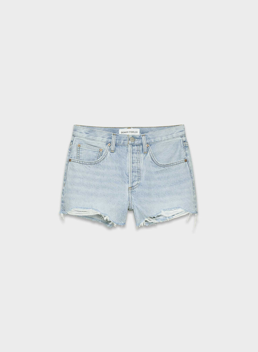 denim forum 90-tals vintage cut-off jeansshorts 15 år brl thr bleu