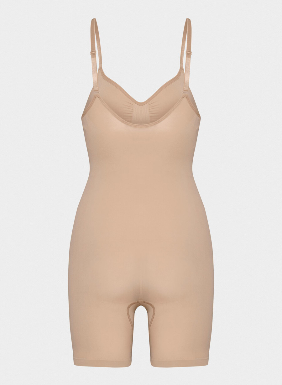 shapeenhance sömlös bodysuit till mitten av låret toasty